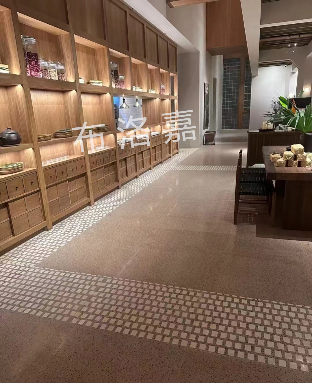 广州连锁店马赛克石地面
